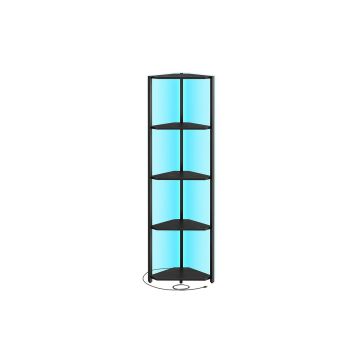 Riiul 24,8x48x146,6cm., must