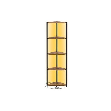 Riiul 24,8x48x146,6cm, must/pruun