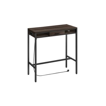Laud laadimisjaama ja sahtliga 40x99.8x104.6cm, tumepruun/must