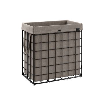 Pesukorv 110L., must/tumehall