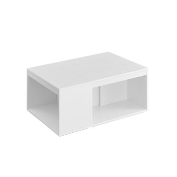 Kolmeosaline kohvilaud 40x90x60cm, valge
