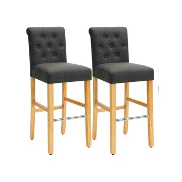 2 baaritooli komplekt halli seljatoega