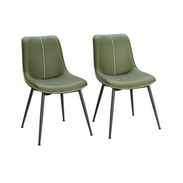 2 söögitooli komplekt 56x50.3x81cm., roheline/must
