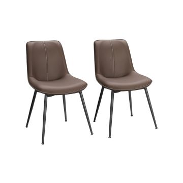 2 söögitooli komplekt 56x50.3x81cm., pruun/must