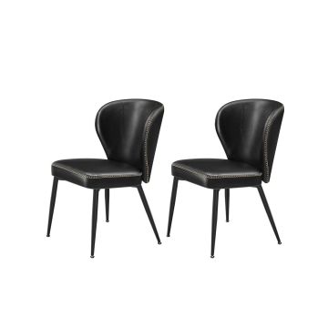 Комплект из 2 обеденных стульев 55x52x80,7 см., черный