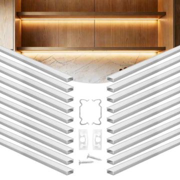 LED-alumiiniumprofiil VEVOR, 20 tk