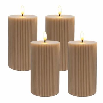 Светодиодные блочные свечи Relaxdays, 4 шт, 13 × 7,5 см