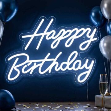 LED-sünnipäevasilt Relaxdays 10051878_1082, HAPPY BIRTHDAY, 28 × 40 × 1 cm