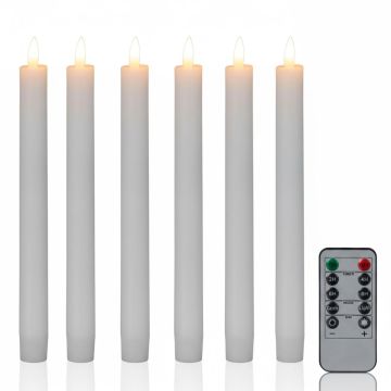 LED-küünalde komplekt Relaxdays, 6 tk, Ø 2,2 × 24,5 cm