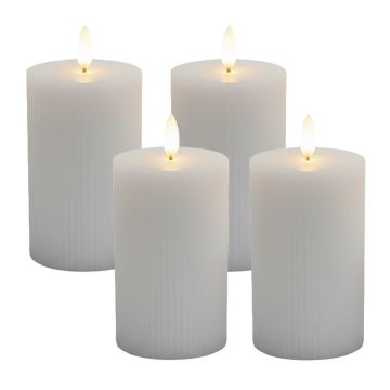 Комплект восковых LED-свечей Relaxdays, 4 шт, 13 × 7,5 см