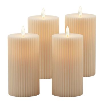LED-свечи Relaxdays 10051758_125, 4 шт, Ø 8 × 17,5 см