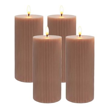 LED-küünlad Relaxdays, 4 tk, Roosad