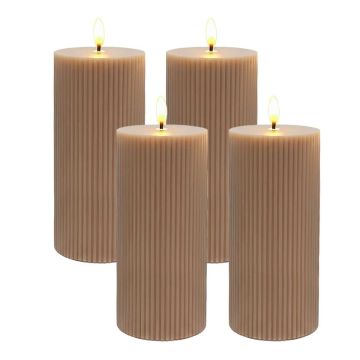 LED-küünlad Relaxdays, 4 tk, Pruunid