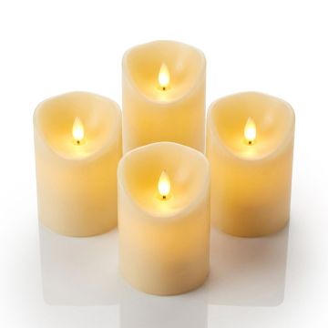 LED-küünalde komplekt, 4 tk, Ø 7,5 × 10 cm