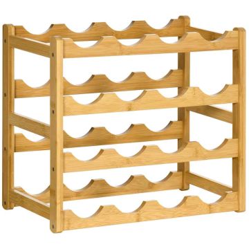 Veiniriiul Homcom 43x23,5x38cm, heledas pruunis värvuses