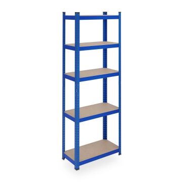 Laoriiul Relaxdays 10047299.0, 5 riiulit, Sinine, 60 × 180 × 30 cm