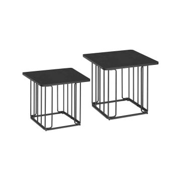 Kohvilaudade komplekt, 2 osa, must