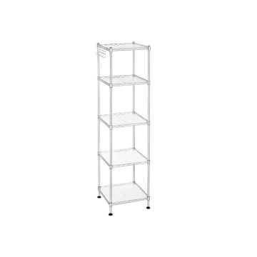 Elutoa riiul 30 x 30 x 123,5 cm, hõbedane