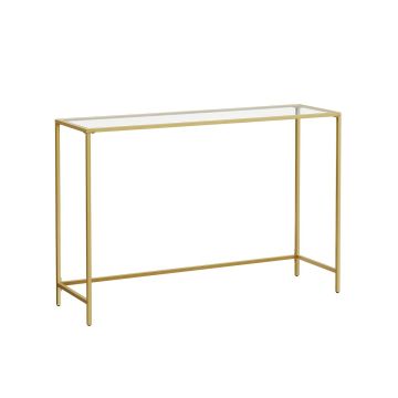 Läbipaistev konsoollaud 35x120x80cm, kuldne värv