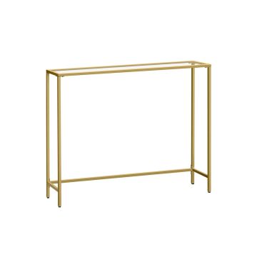 Läbipaistev konsoollaud 20x100x80cm, kuldne värv
