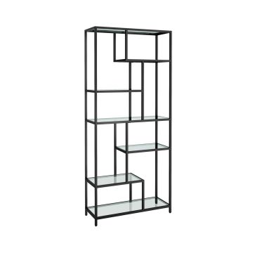 Läbipaistev riiul 30x80x180cm., must