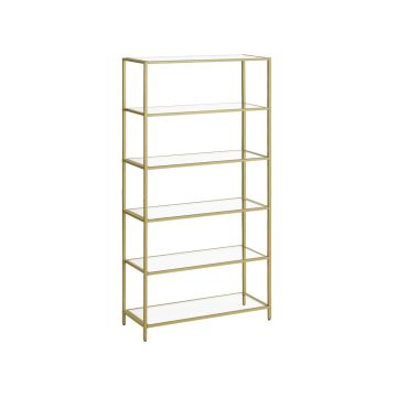 Läbipaistev riiul 30x80x177,3cm, kuldne värv