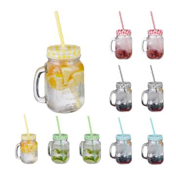 Limonaadiklaasid Relaxdays 10046136.0, 10 tk, 13,5 × 11 × 8 cm