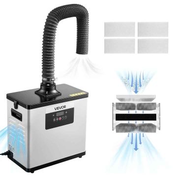 Вытяжка для паяльных дымов VEVOR DX1002, 4-ступенчатая, 52 × 34 × 60 см