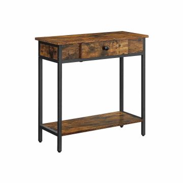 Konsoollaud sahtliga LNT070B01 70 x 30 x 70 cm, pruun/must