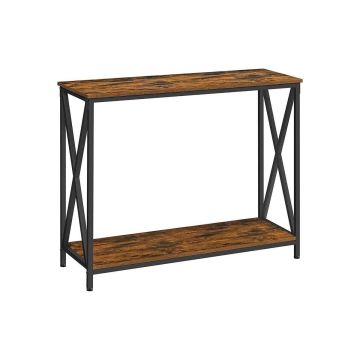 Konsoollaud 100 x 35 x 80 cm, pruun/must