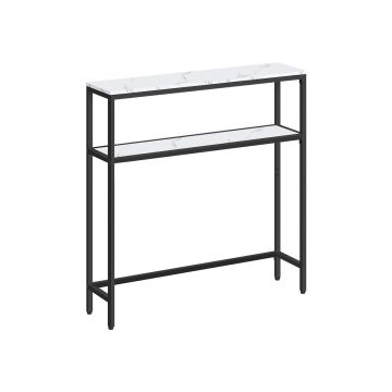Konsoollaud 20x80x80cm., must/valge