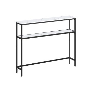 Konsoollaud 20x100x80cm., must/valge