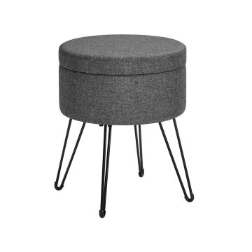 Мягкое сиденье 37 X 37 X 45 см с местом для хранения, серое