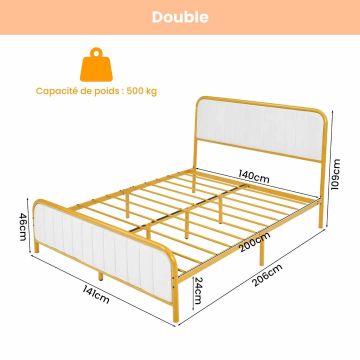Bed frame, 11 slats, 206 × 109 × 141 cm