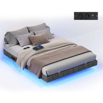 Voodiraam VASAGLE, LED-valgustus, Hall