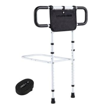 Bed rail for seniors, 3 width and 21 height settings, 52 × 64/73/82 × 79–108 cm