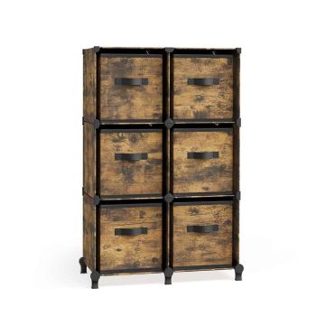 Riiul kastidega 31,5x64x95,5cm., pruun/must