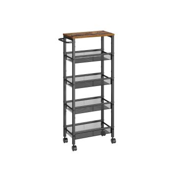 Köögiriiul 22x45.4x99.6cm., must/pruun