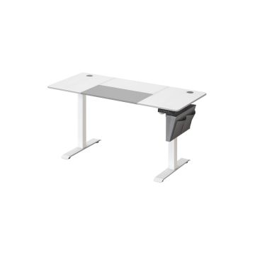 Стол с электрической регулировкой высоты 60x140x120 см., белый/серый