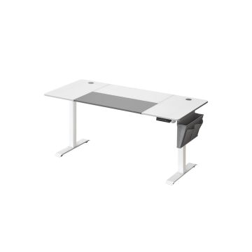 Стол с электрической регулировкой высоты 70x160x120 см., белый/серый