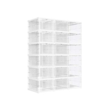 Läbipaistvate kingakappide komplekt, 3 tk, 35,5x76,5x105 cm, valge