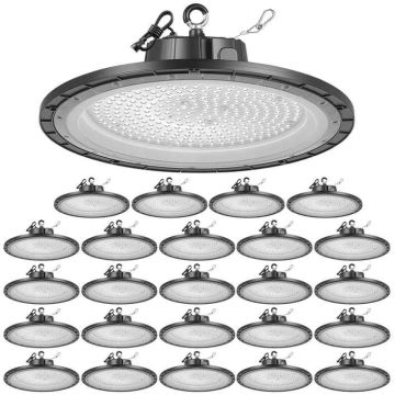 Потолочный LED-светильник VEVOR AR-LHB-150W, 20 шт., 150 Вт, Чёрный, 300 × 300 × 80 мм