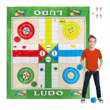 Ludo lauamäng Relaxdays 10030902.0, XXL, 160 × 180 cm