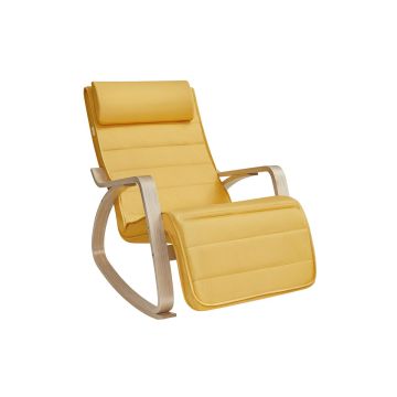Kiiktool 121.5x67x84cm., kollane/helepruun