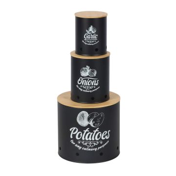 Контейнеры для продуктов Relaxdays, 3 шт, 22,5 × 20,5 × 22,5 см
