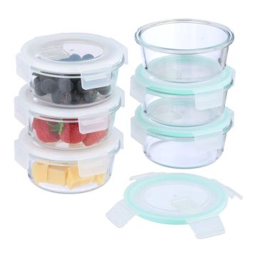 Контейнеры для хранения продуктов Relaxdays 10050118_8080, 6 × 400 мл, 13,5 × 6 × 13,5 см