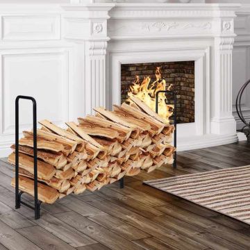 Firewood stand, 500 kg capacity, 248 × 35 × 122 cm