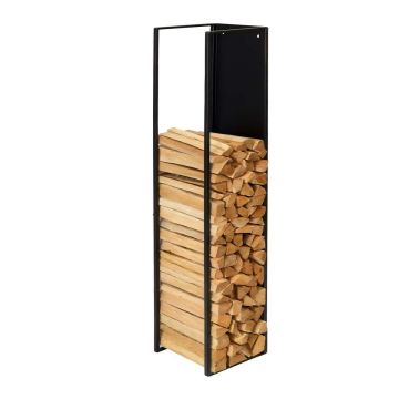 Küttepuuraam Relaxdays 10052081_8250, XL-suurus, Must, 25 × 140 × 25 cm