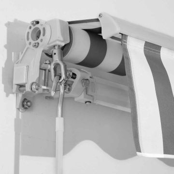 Awning, grey and white, 250 × 200 cm