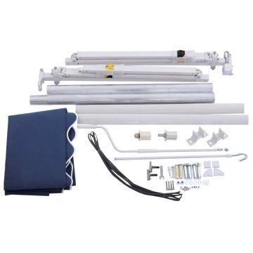 Awning, manually operated, Blue, 250 × 200 cm